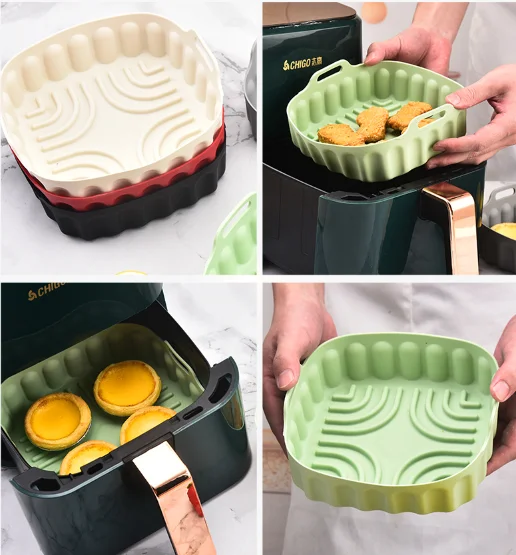 Manufacturers creative air fryer silicone baking pan Air fryer mat wholesale