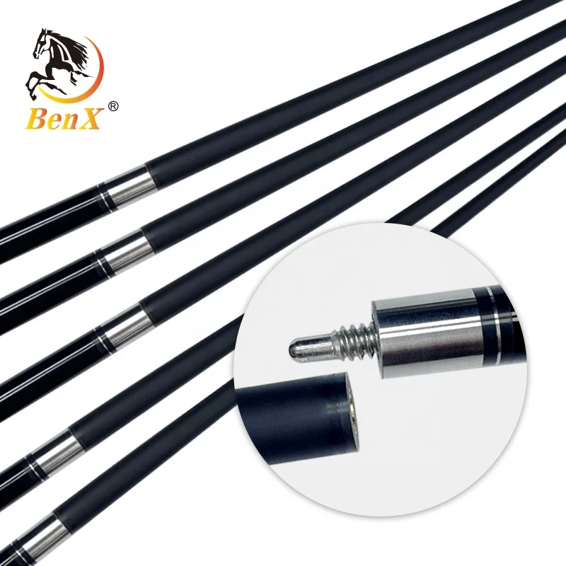 BenX  Carbon Fiber Pool Cue 1/2 Billiard Cue 13mm Graphite Hot Selling Black