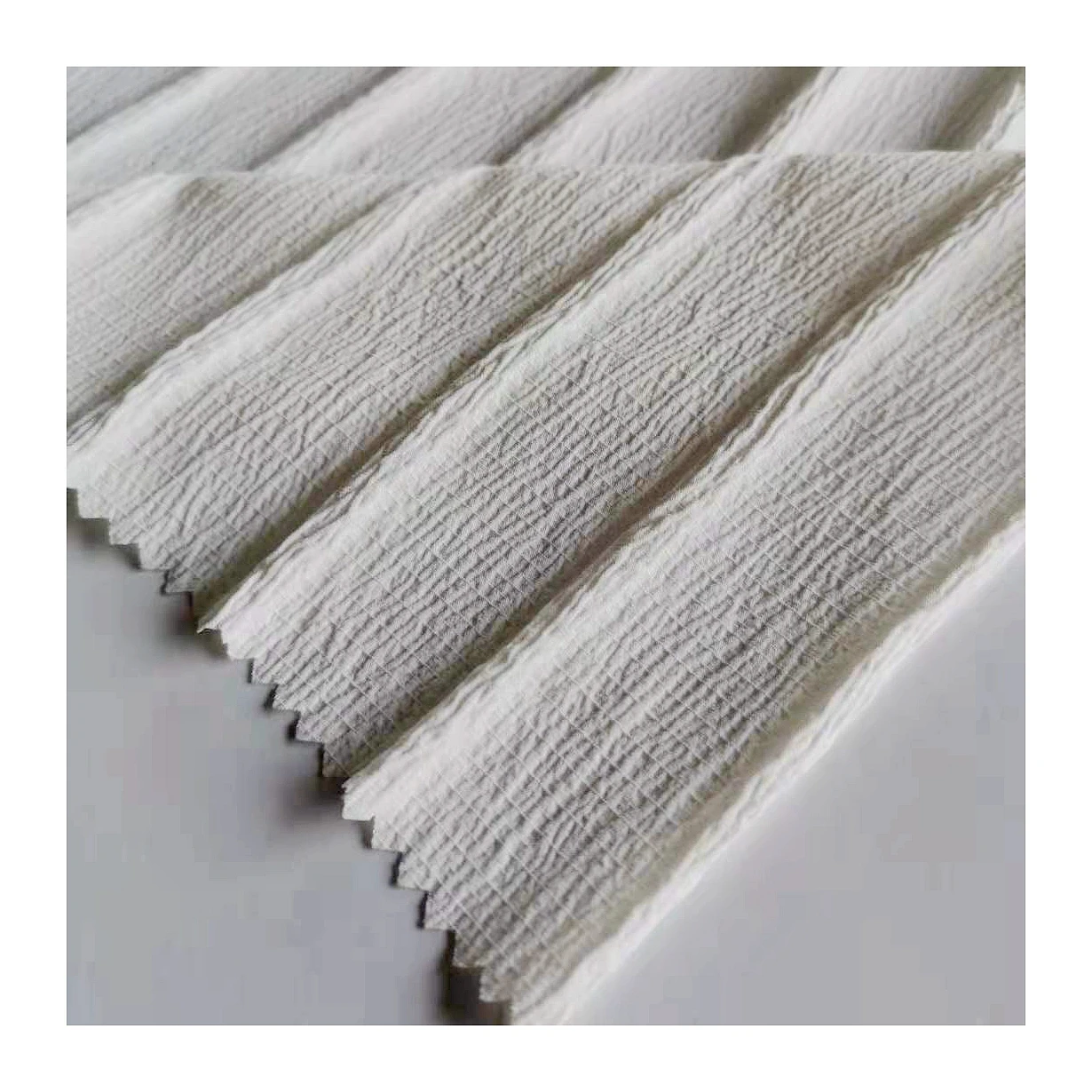 Jacquard Nano Crepe Stripe Chiffon Fabric Wrinkle Stretch Spandex Polyester Chiffon Fabric For Suit Dress Skirt Pants