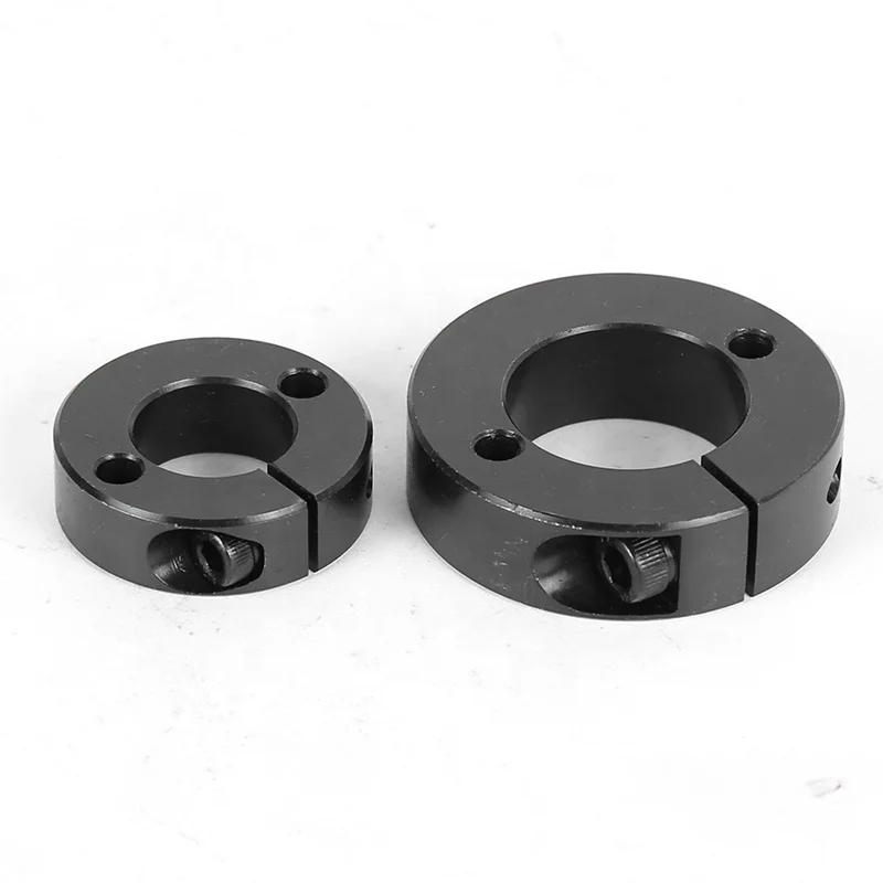 Double Split Shaft Collar Black Carbon Steel