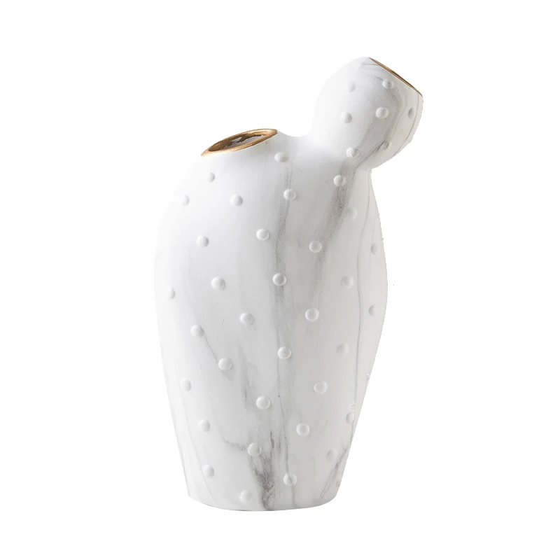 Chinese Modern porcelain home hotel goods decoration flower vase types of cactus designs decorative ceramic vase for home decor
