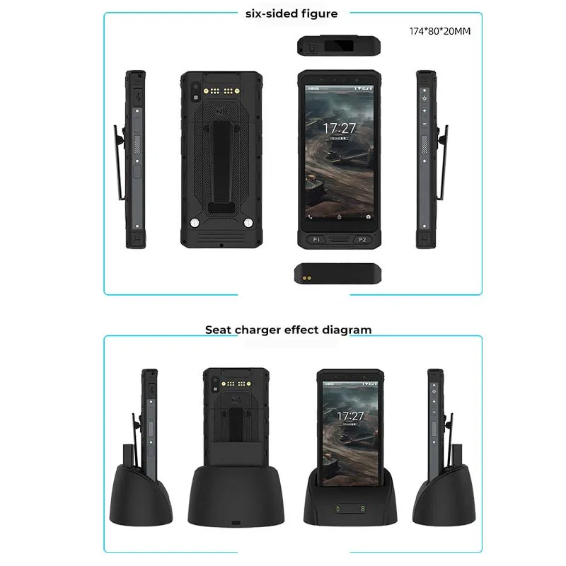 Customizable DMR Digital Simulation 8200mAh battery 8Ω 2W loud speaker design Dual SIM card Rugged Phone