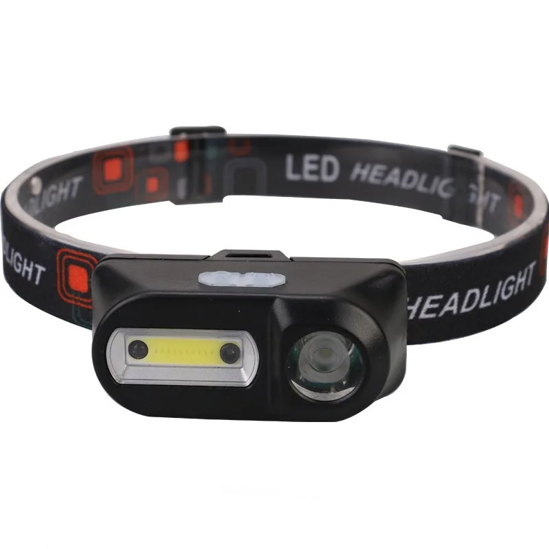 Outdoor Camping Hiking Adjustable Headband Light USB Rechargeable Motion Sensor Headlight