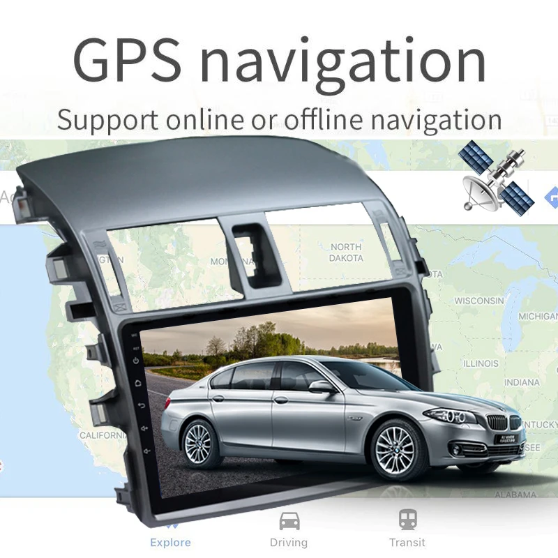 10 1 дюймовый радиоплеер Автомобильный видео GPS мультимедийный стерео Android для Toyota Corolla 2008 2009 2010 2011 2012 2013