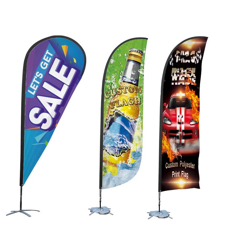New Popular Product Custom Advertising Flag Flying Banners sublimation pinrted flag Beach Flags
