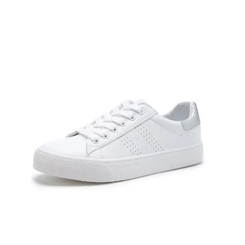 
New Styles Sport Comfortable Designer Women Flat Sneakers Ladies Fashionable Skate White Color Sneakers Casual Shoes 