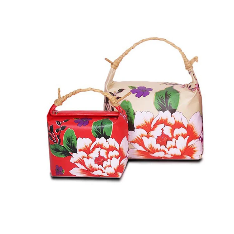 Eco-friendly Biodegradable 2-20KG Brown Natural Food Packaging Bags Kraft Paper Rice Dried Fruits Millet Gift Bags Tote Bag