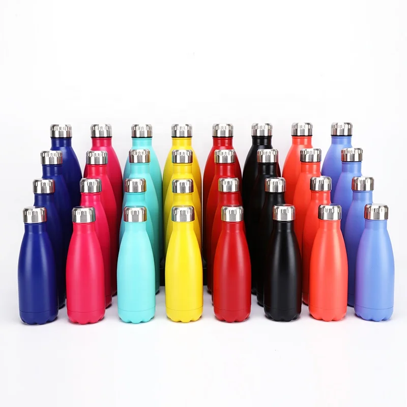 Wholesale Engravable Insulated Stainless Steel Cola Shaped Water Bottle with Custom Logo