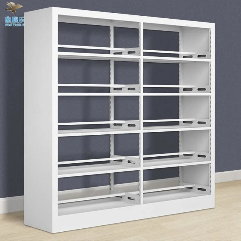 Modern Single-Sided Iron Stand Bookcase Single-Sided Steel Bookshelf for Library Office Hotel School Bedroom-Outdoor Application
