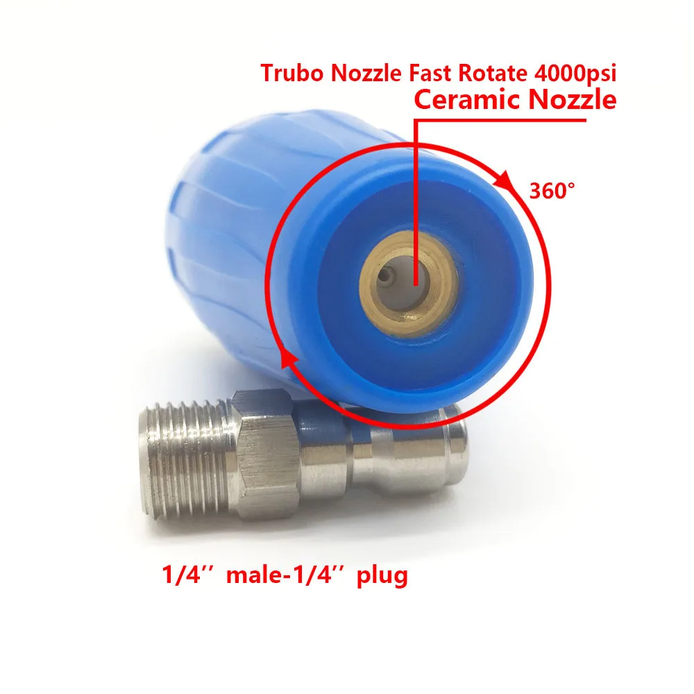 3600 PSI 250 BAR SUPER HIGH PRESSURE ROTARY NOZZLE FOR PRESSURE WASHER