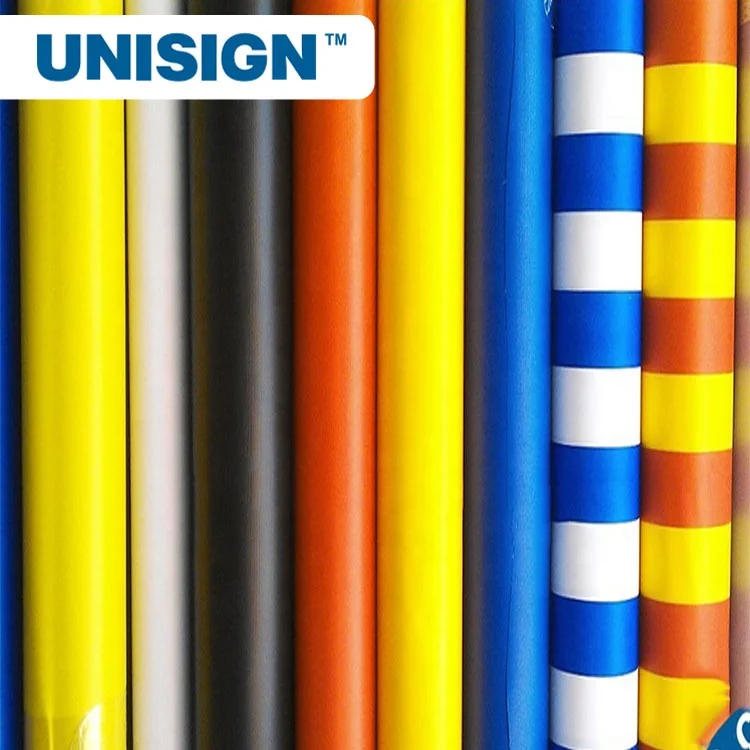 Unisign Waterproof Awning Fabric PVC Striped Tarpaulin Covering Material