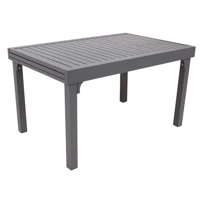 Outdoor Furniture Aluminum Slat Top Extension Table