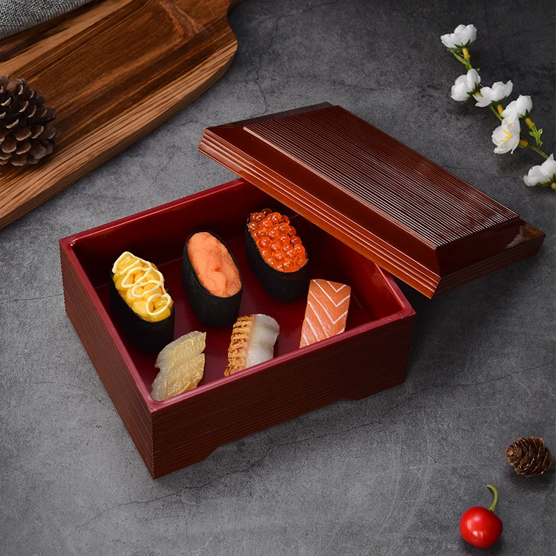 Japanese Style Rectangular Plastic Eel Food Storage Container Bento Box