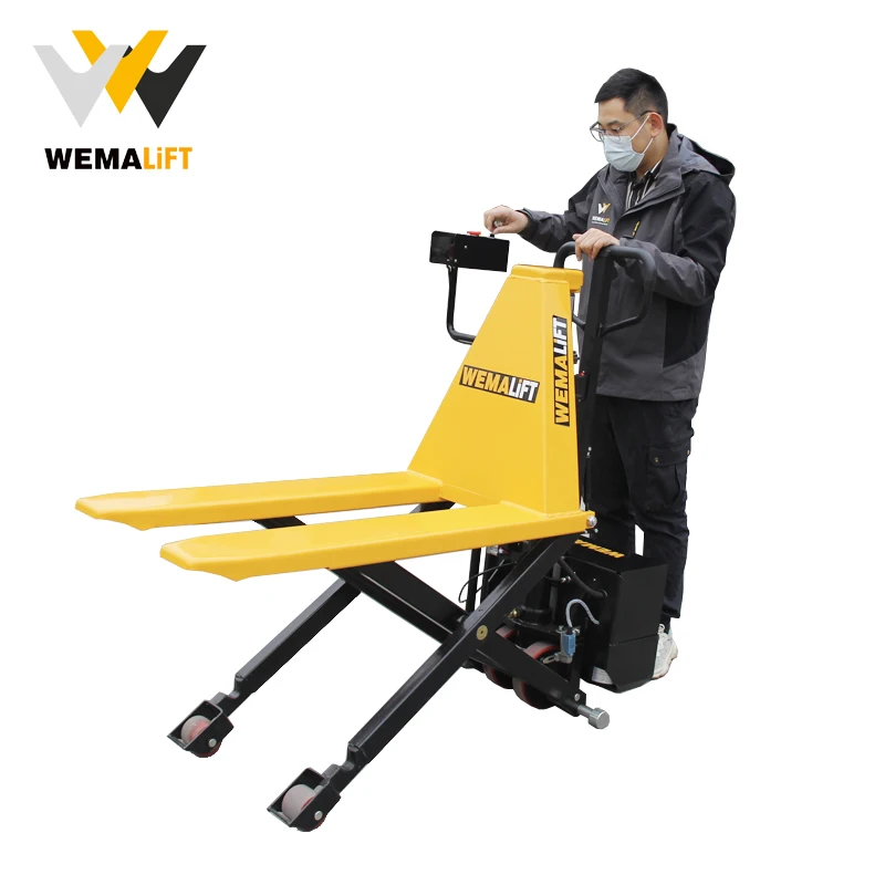 1000kgs Auto Lifting Scissor Pallet Truck with infrared Sensors