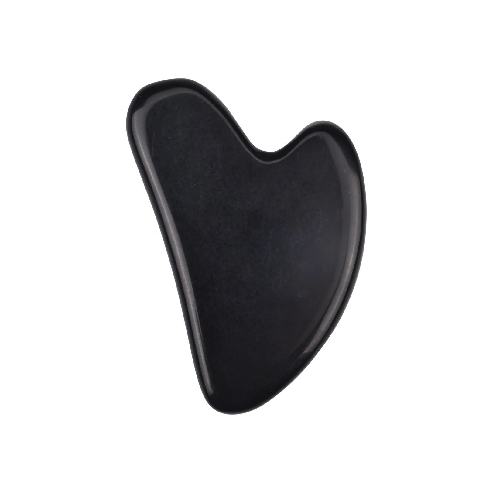 Heart Shape Gua Sha Stone Custom Logo Natural Rose Quartz Jade Black Obsidian Facial Massager Customized Packaging Box Gua Sha