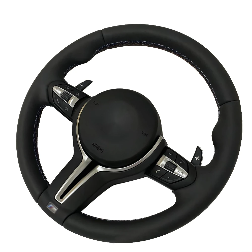 Wholesale price black leather high-end sports interior steering wheel for bmw F10 F20 F30 M3 M6