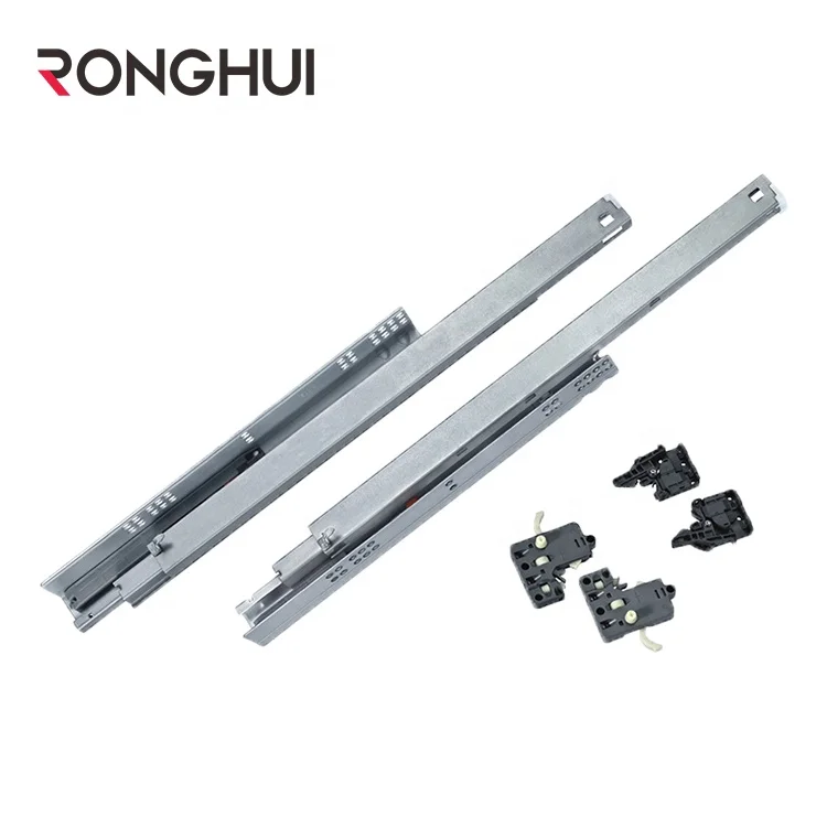 Ronghui Bottom Mounted Cabinet Drawer Slide Hidden Press Rebound Drawer Slide