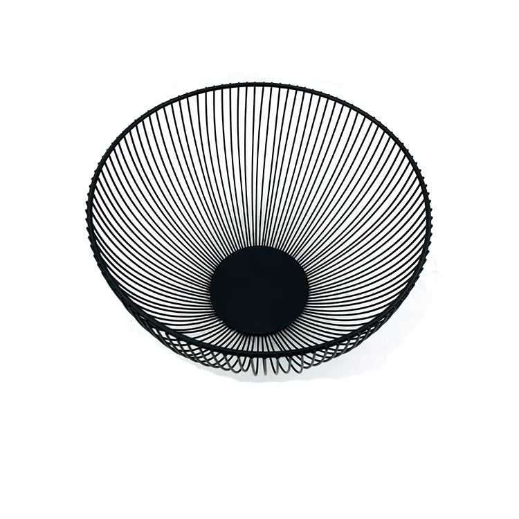 Factory Iron wire vegetable storage basket metal fruit food basket for kitchen desktop
