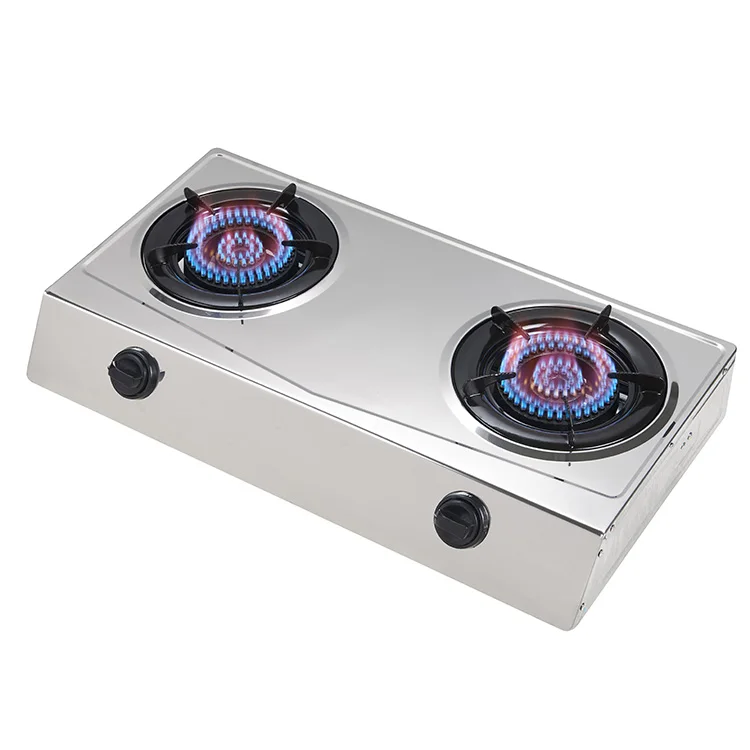 kitchen appliances LPG NG 2 burner cooker stainless steel battery ignition induction gas stoves