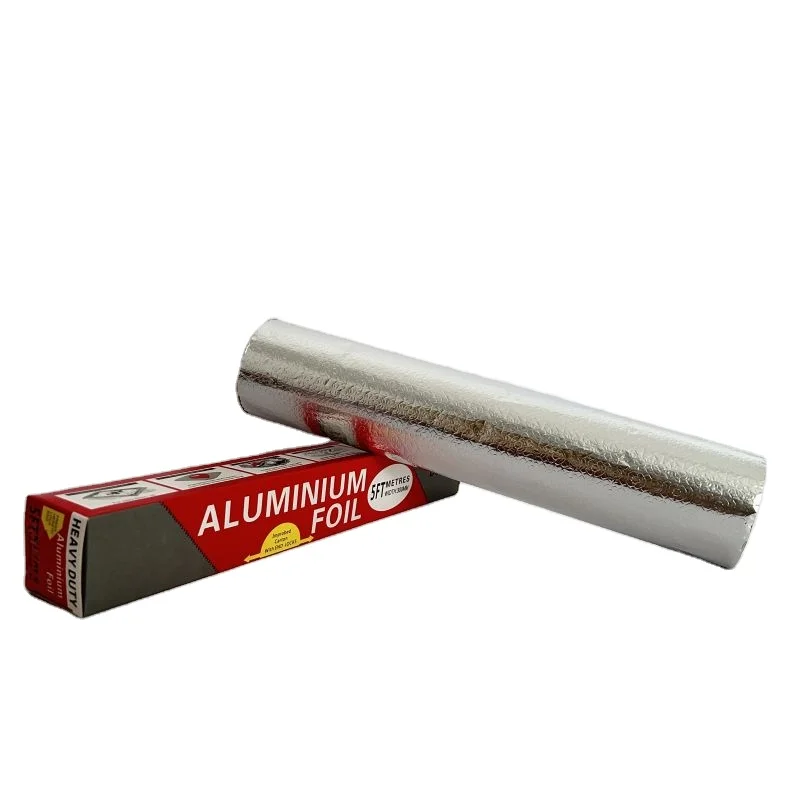 Heavy Duty 20 Micron Thick  Disposable Foil Paper Household Kitchen Aluminum Tin Foil Paper Roll For Food Packing Aluminum