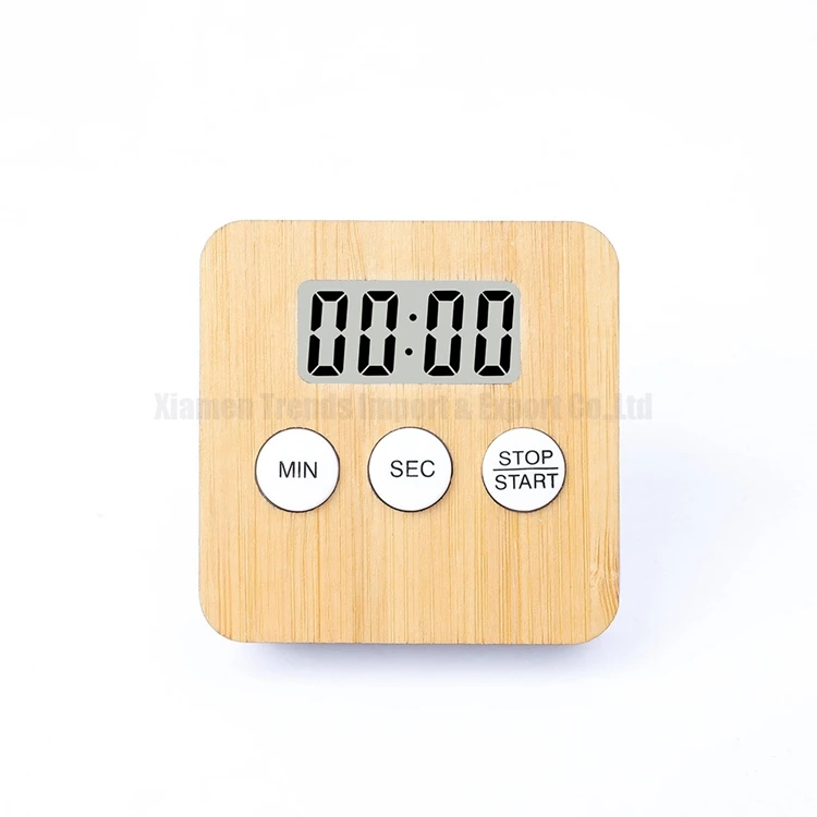 lcd count up down countdown Bamboo electronic digital timer for lab laboratory manufacturer price perfect tea mini tiny