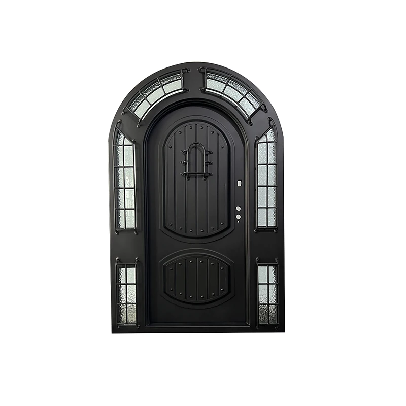 Iron art community villa opposite to open factory area school iron family cast iron entrance door