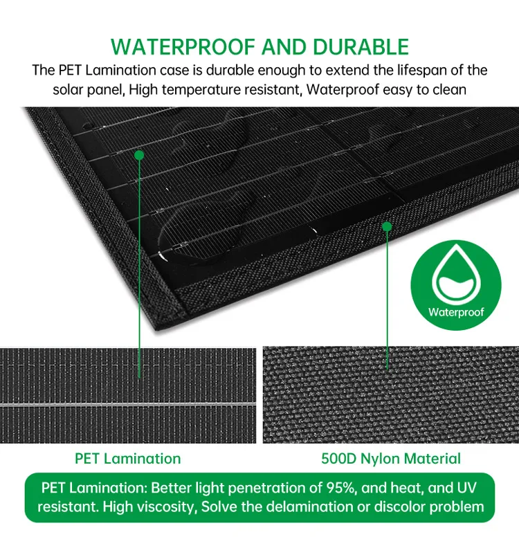 Stock cheapest foldable Solar Panel 50W 60W 100W 150W Portable Outdoor Power Solar Charger for Mobile Phone Power Bank