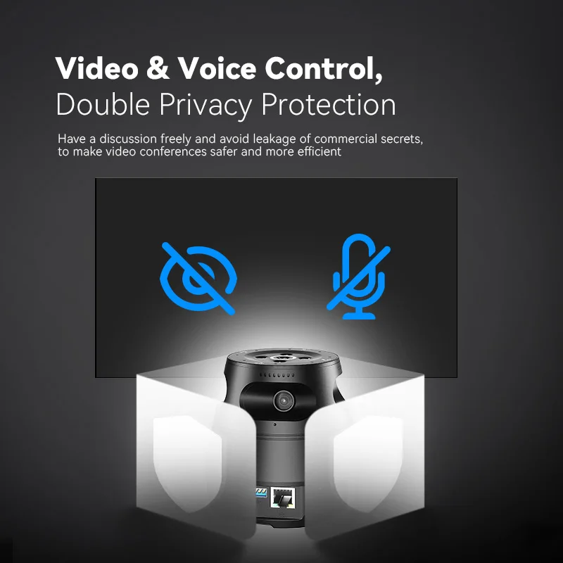 Anywii 8MP 4 Lens Al Sound Source Tracking Ptz Video Conference Camera Voice Tracking Camera For Live Streaming