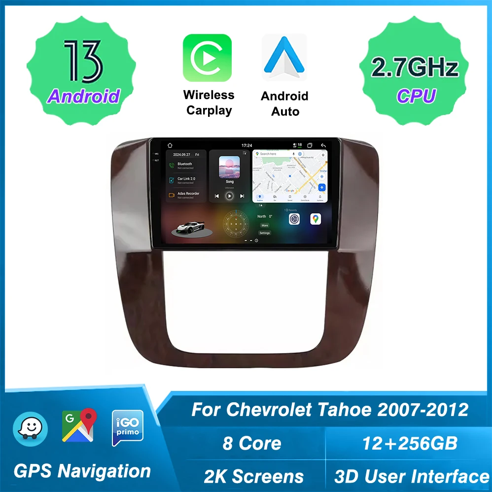 Автомагнитола 2 din для автомобиля android carplay Chevrolet Tahoe 2007-2012 GPS навигатор головное устройство авто радио с Carplay wifi BT