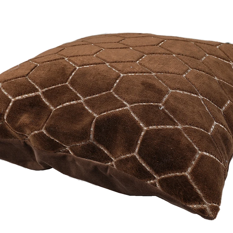 
Waist support pillow case decorative sofa cushion with hexagon grid 