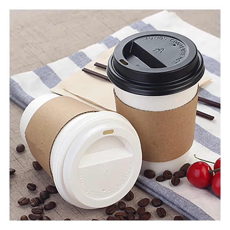 
White Coating PLA Biodegradable Paper Cups Product Logo Printing For Coffee Takeaway 