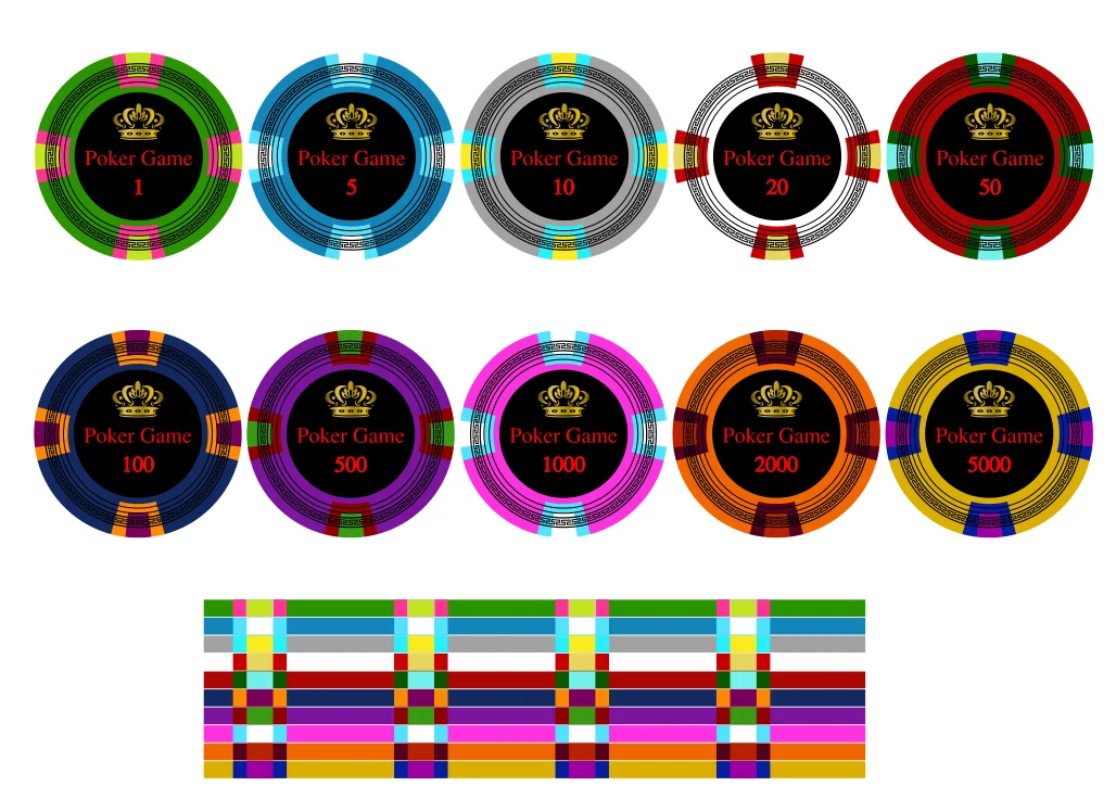 10g 40MM Ceramic Poker Chips Casino Chip