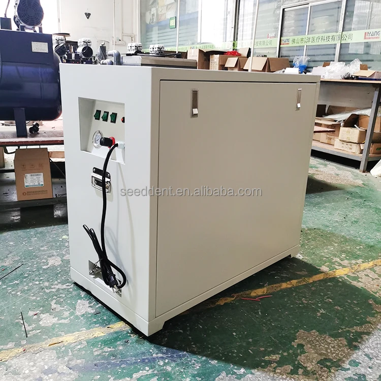 Dental oilless air compressor 1 for 4 unit 1680W 60L With Silent Box