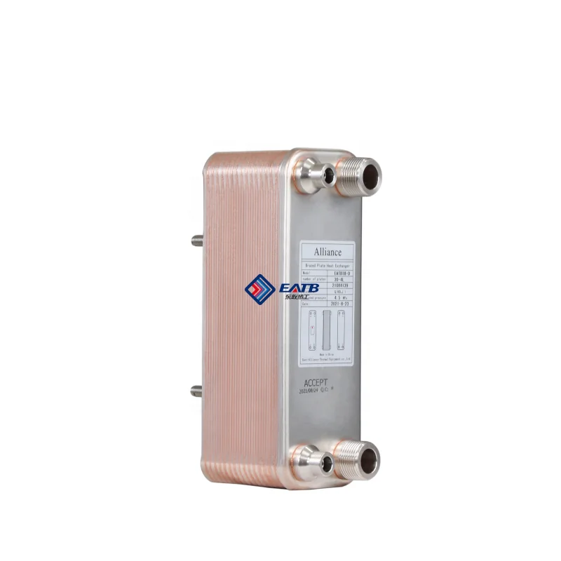 Custom OEM ODM Stainless Steel Heat Pump Evaporator Solar Water Heating Copper Brazed 100 Plate Heat Exchanger