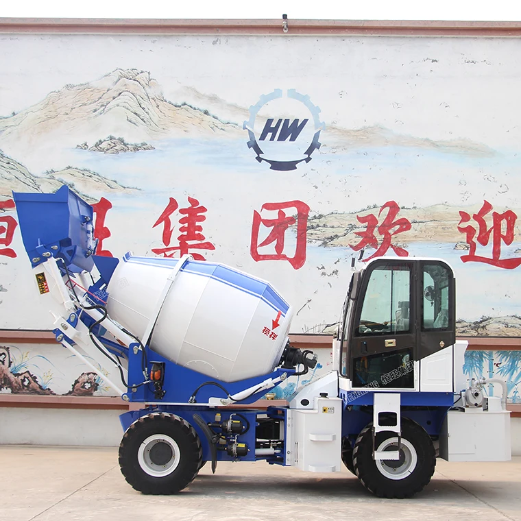 
auto feeding small 3 cubic meters self loading mobile concrete mixer truck 