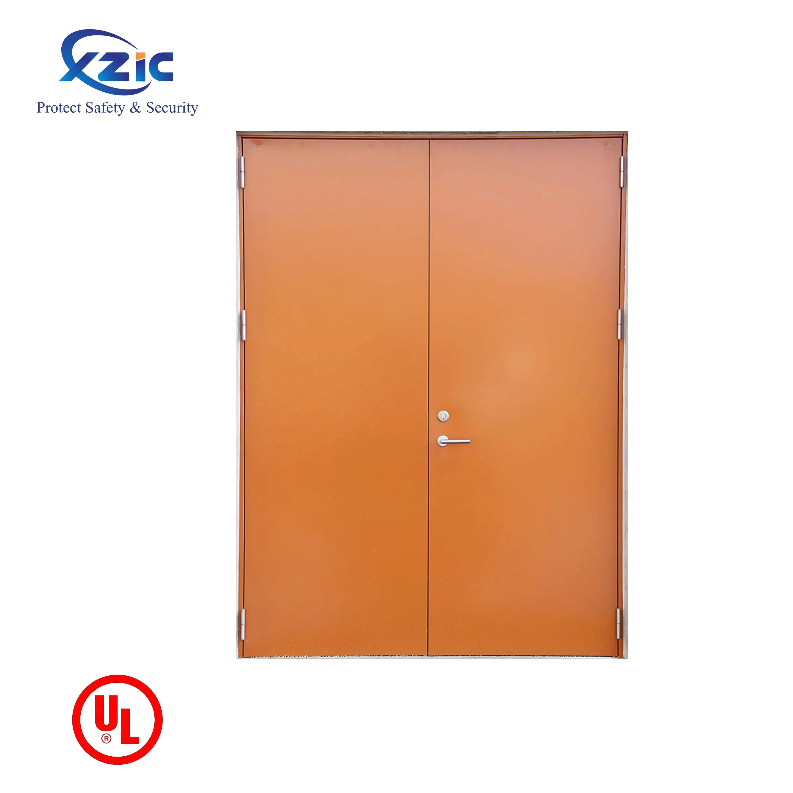 Galvanized steel safety door commercial fire rated door steel fire proof exit door
