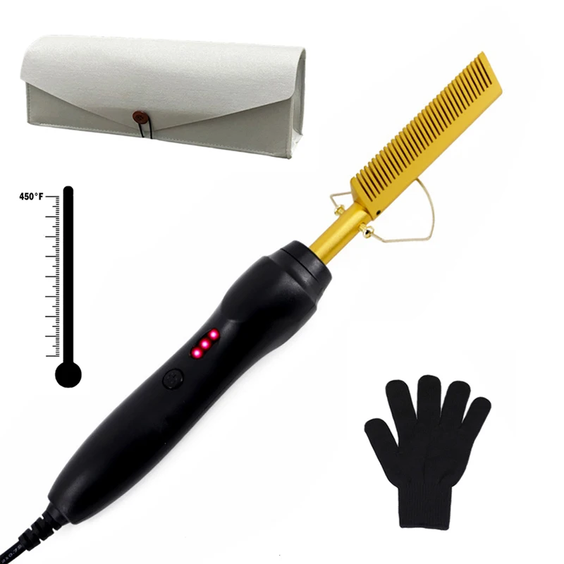 Высококачественный 3 в 1 450 градусов Стайлинг горячий гребень плойка выпрямитель волос