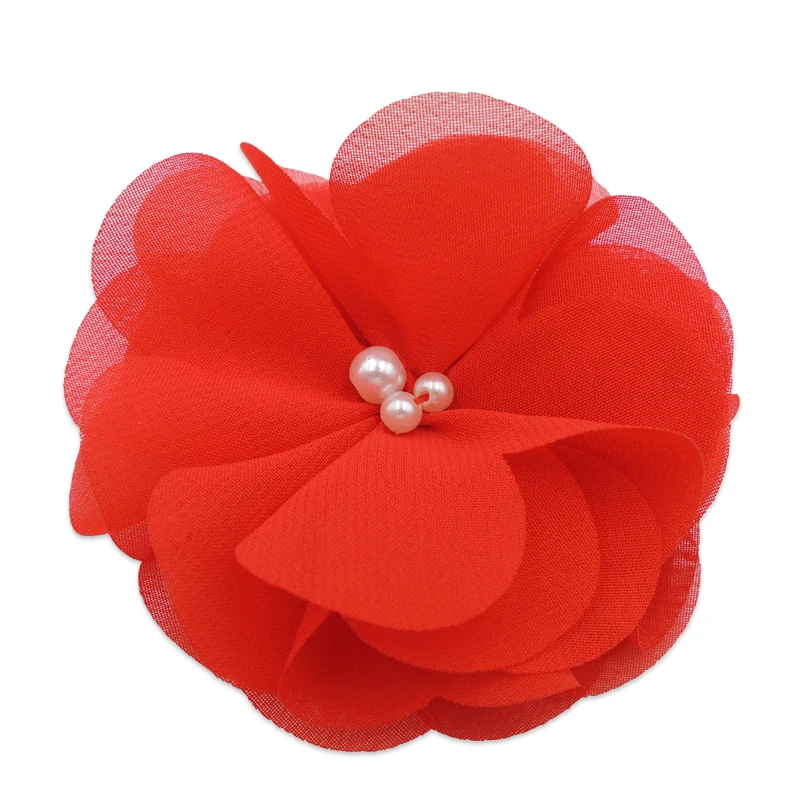 платье для новорожденных цветочными узорами ручной работы 3 жемчужные цветы повязка на голову из шифона с цветочным принтом