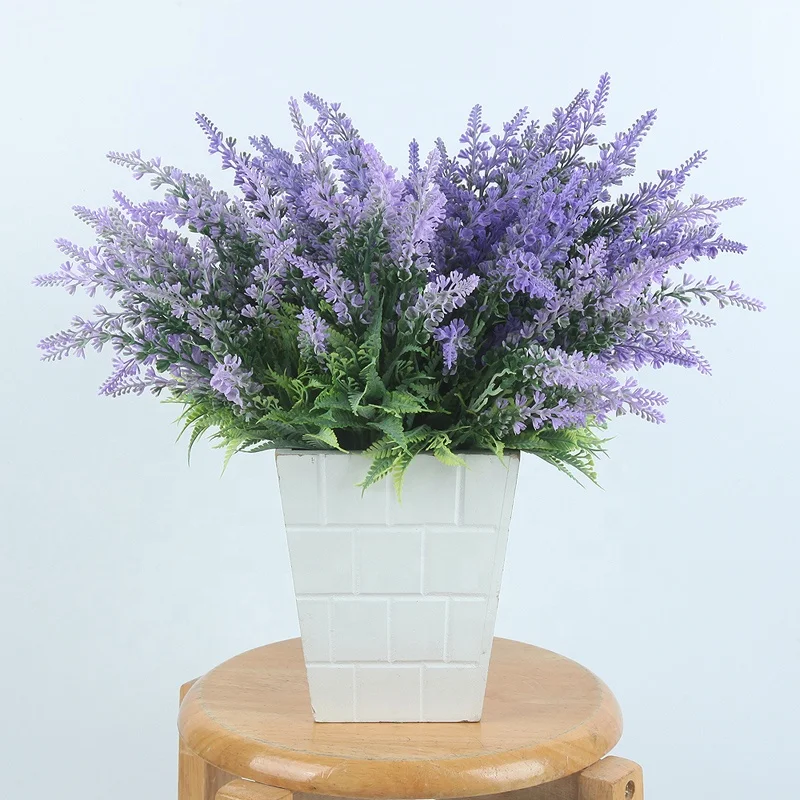 Lifelike Decoration Real Look Lavender Flower Artificial Factory Selling Purple Plastic Grass Support Inner Box + Standard XYC-E