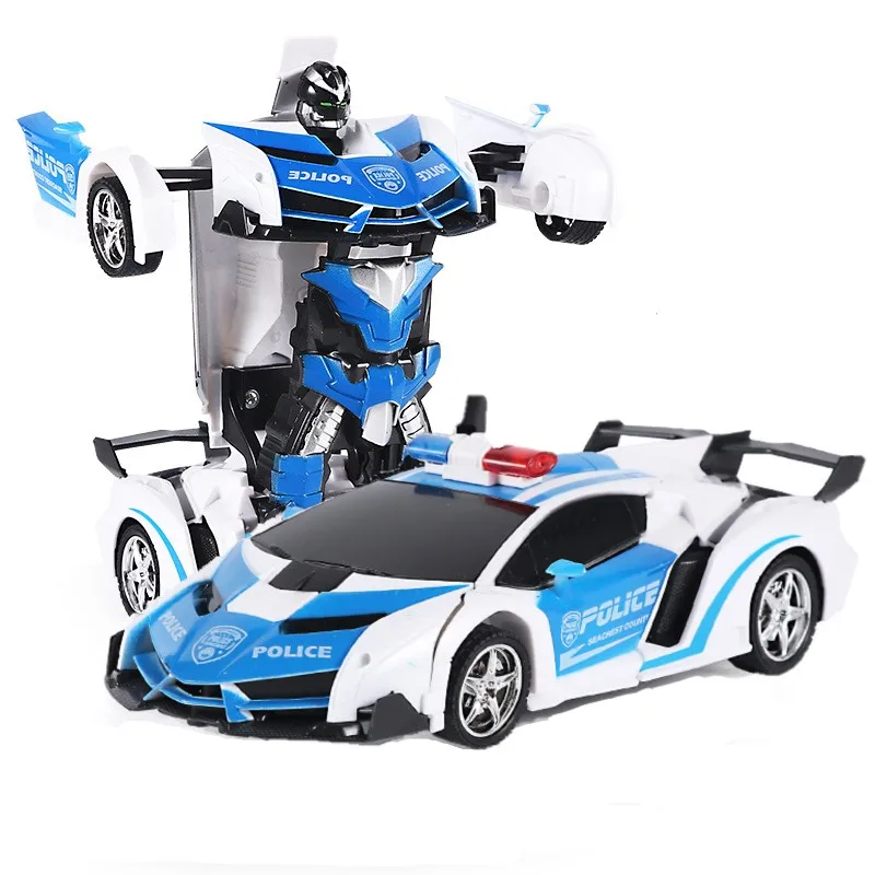 2022 Popular 2 in 1 Electric Robot Transformation Car Deformation Car Children Toys Outdoor Remote Control Sports Model Toy