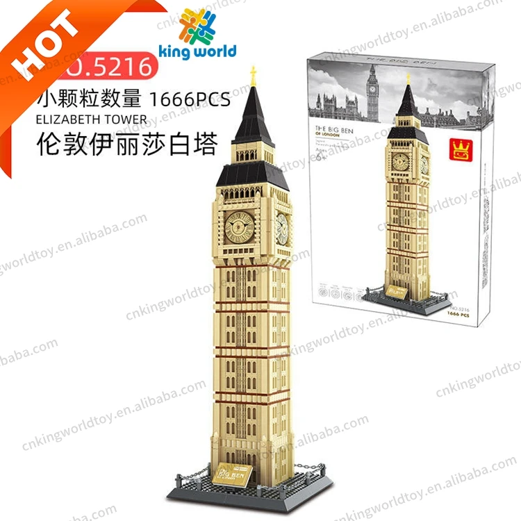Wange 5216 Великобритания Лондон Биг-Бен игрушки 3D модель маленькие кирпичи собранный подарок для детей 1666 шт. очень сложные наборы строительных блоков