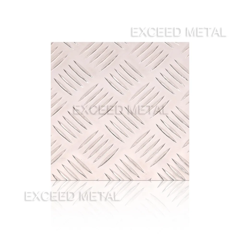 Factory supplier custom tread orange peel chequered aluminium checker plate stucco embossed aluminum sheet