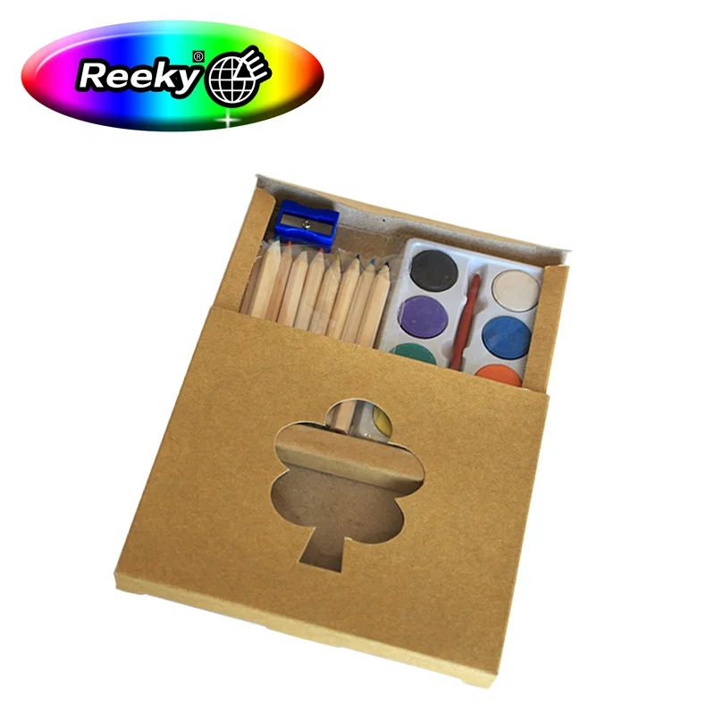 Custom logo printing color pencil stationery set