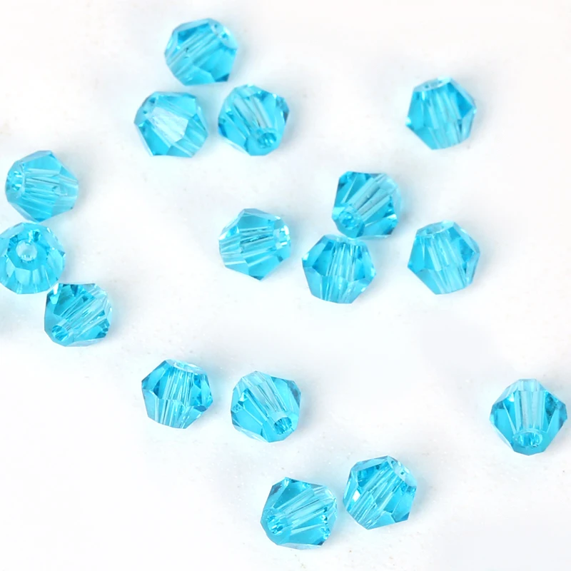 Wholesale cheap loose glass beads color transparent pointed beads crystal beads used in jewelry and clothing making