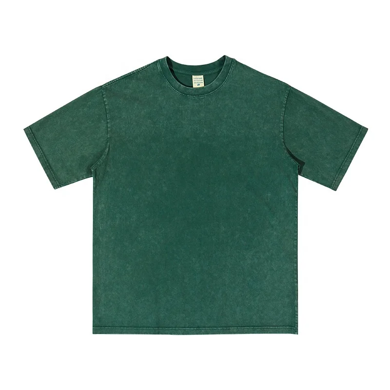 Top quality cotton acid wash t-shirt oversized retro mineral wash tshirt heavy relaxed vintage t shirt