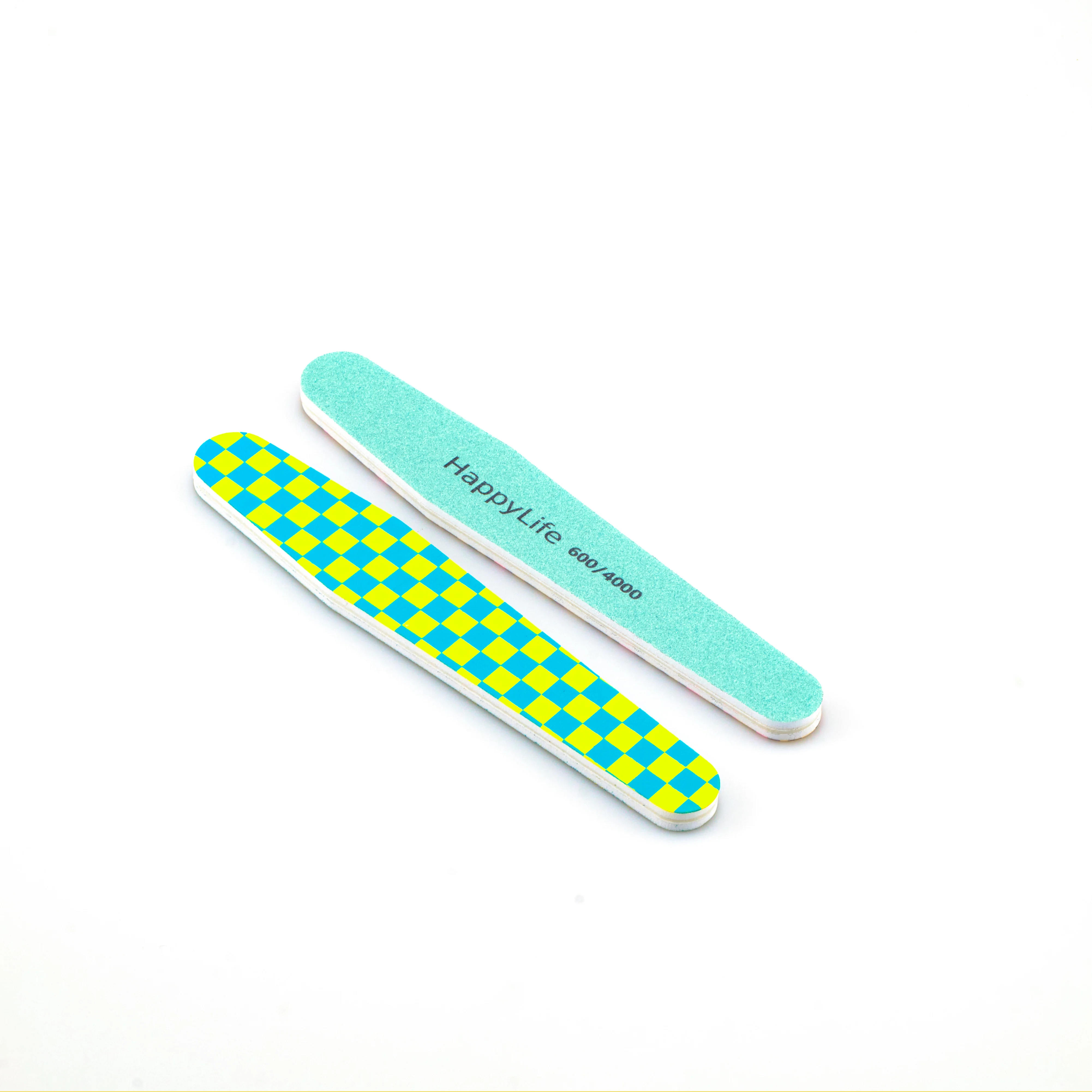 Professional Manicure Pedicure Art Nail Tools Custom Logo Double Sides 180 150 80 100 Grit Emery Board Nail File