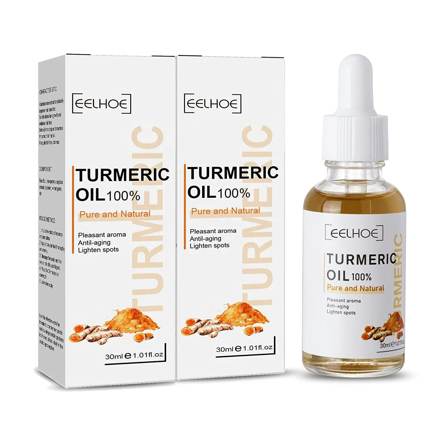 100% Pure and Natural Therapeutic Grade Turmeric Face Oil Repair Face Serum Essential Oil for Massage, Relaxation, Skin Care