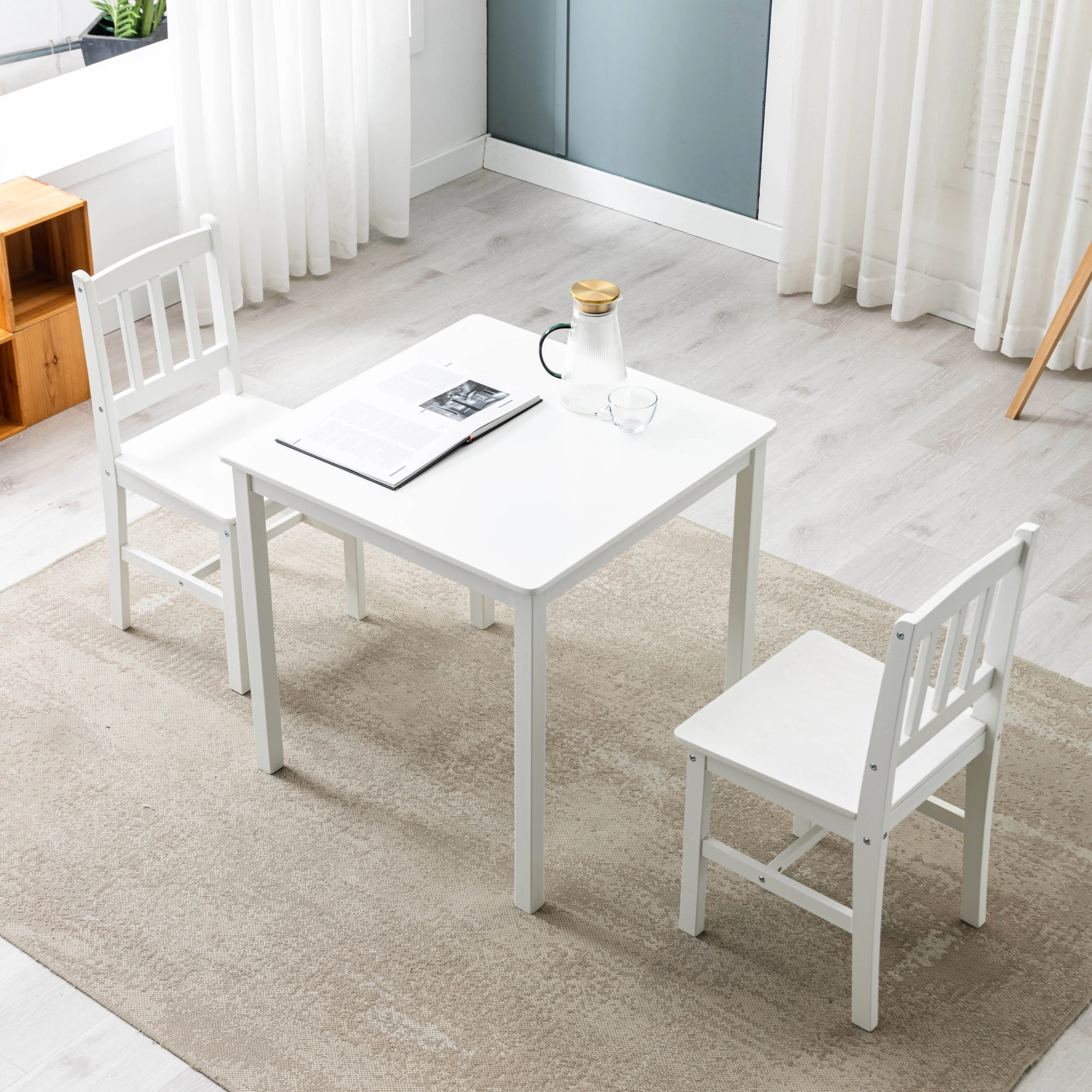 wholesales cheap classic solid wooden dining table and chair office restaurant tables and chairs set for kitchen