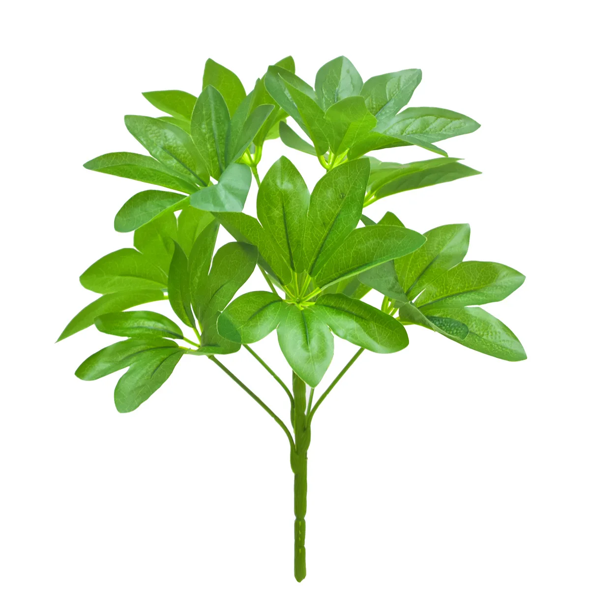 Evergreen Foliage Outdoor Landscaping Decorative Ornamental Wholesale 9 Heads Schefflera Octophylla Artificial Plants Leaves