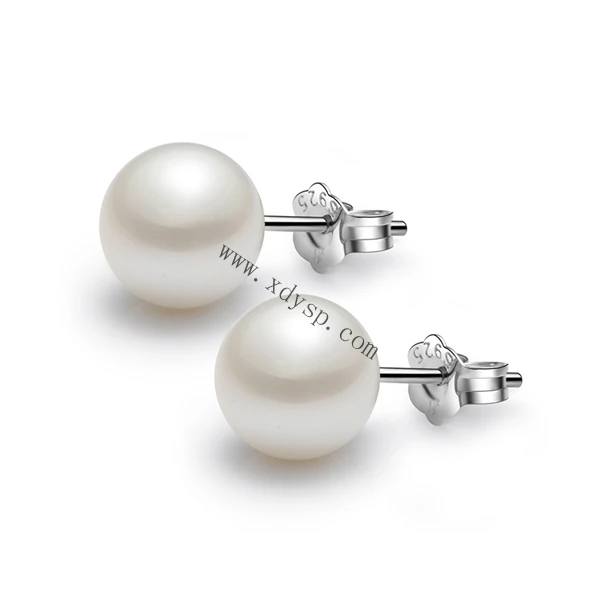 XD P034 925 sterling silver earring findings  925 sterling silver earrings  half hole bead earrings